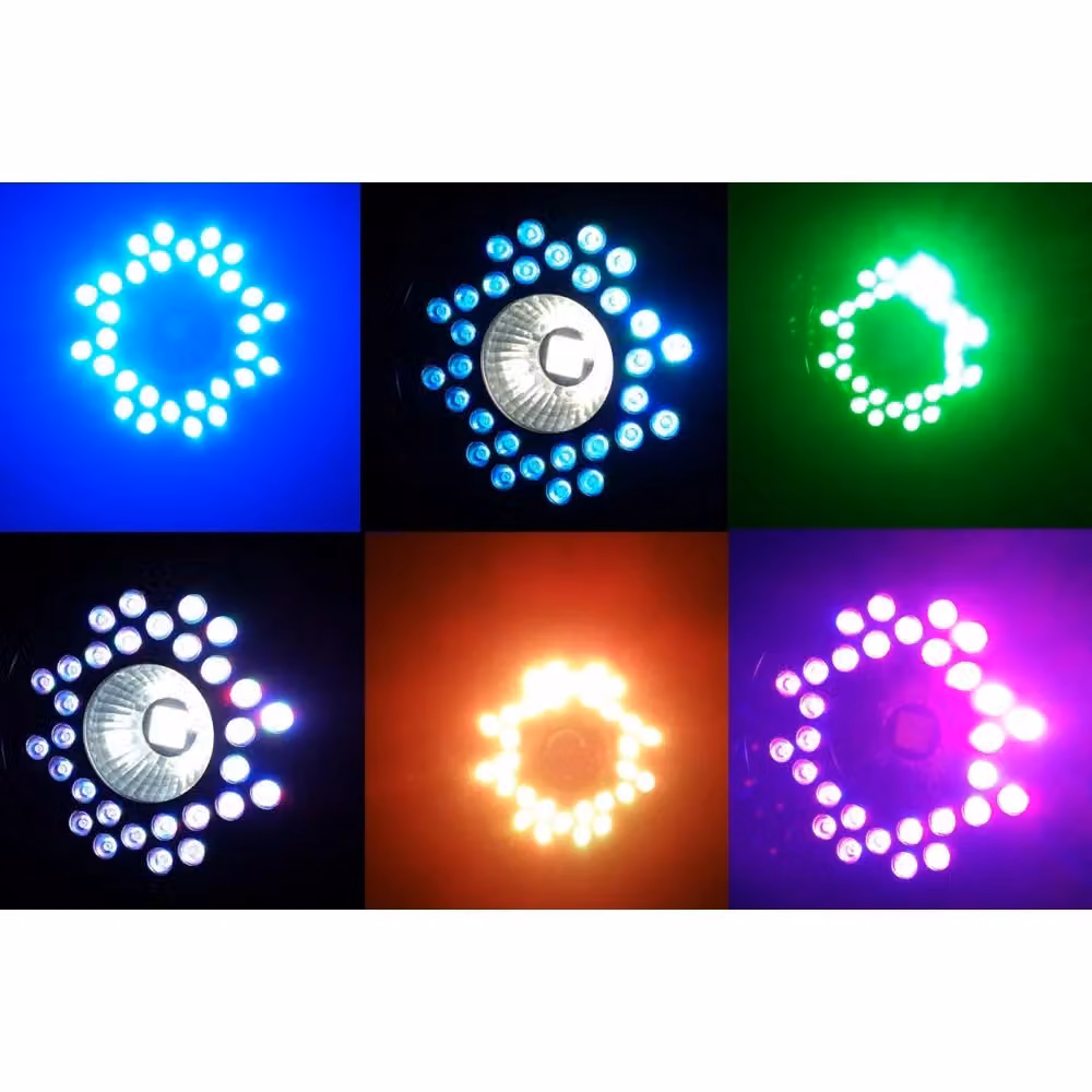 Proiettore LED RGBW Trade Shop con 31 LED COB, Effetto Strobo e Controllo DMX, Colore Multicolore, Nero – 2