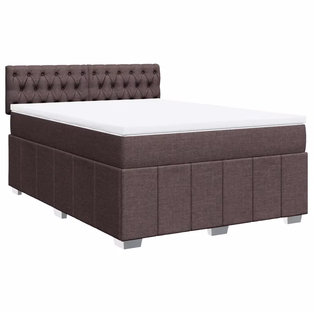 Letto Ibrido con Giroletto a Molle e Materasso vidaXL, Marrone e Bianco, L/P: 160 x 200 cm – 2