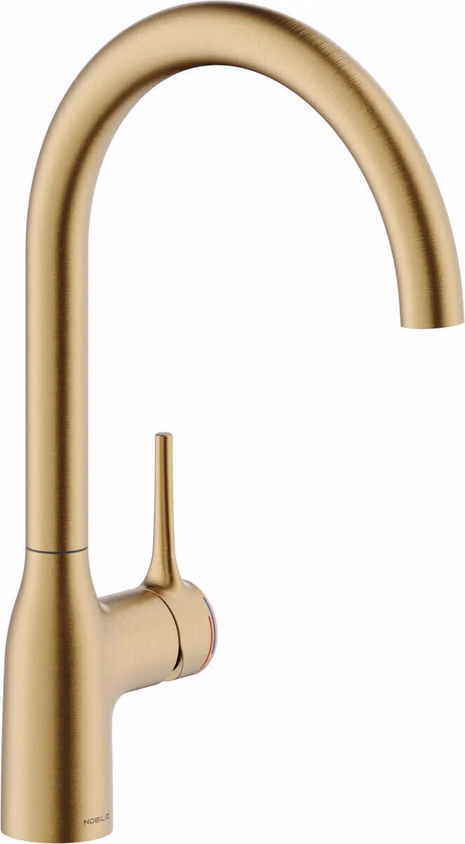 KeraDomo Armatur MANIA SOFT in finitura oro opaco con meccanismo di chiusura integrato / Systemceram