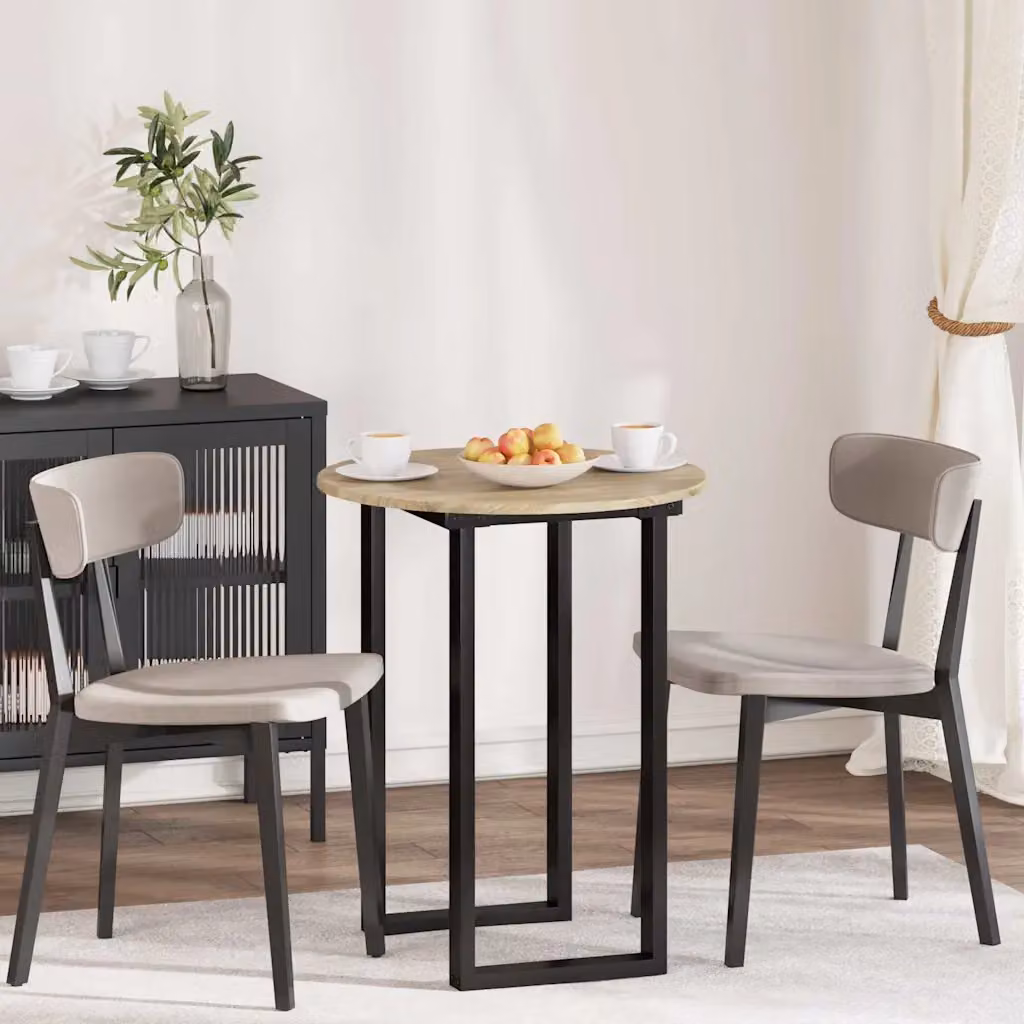 Piano del tavolo rotondo vidaXL in legno ingegnerizzato color marrone rovere, Ø 60 cm, H 1,5 cm