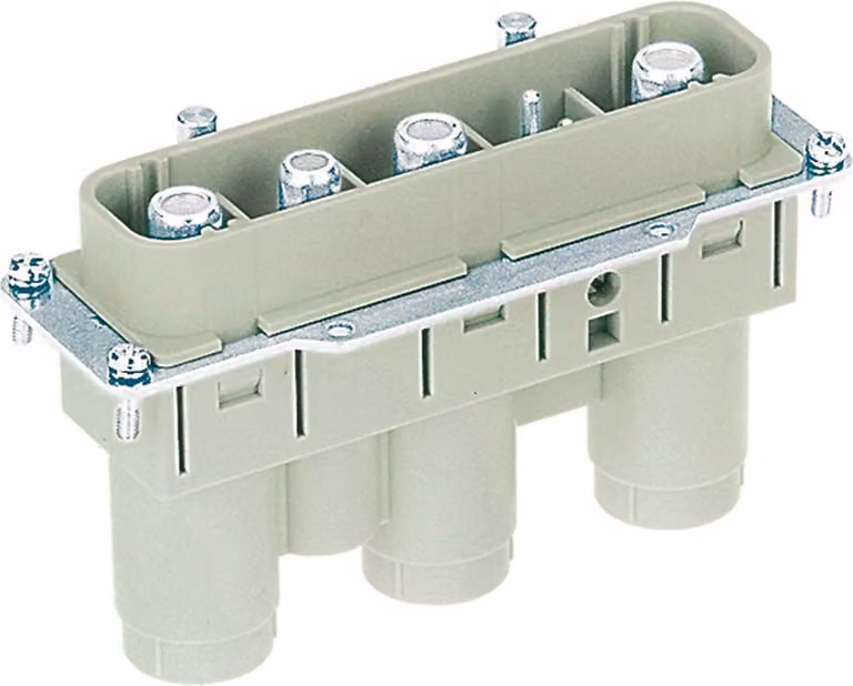 HARTING Han K 3/2 inserto maschio (M) connessione assiale a vite / a vite, 5 poli 3/2+PE 2000V/1150V, 200A/16A - 1 pezzo