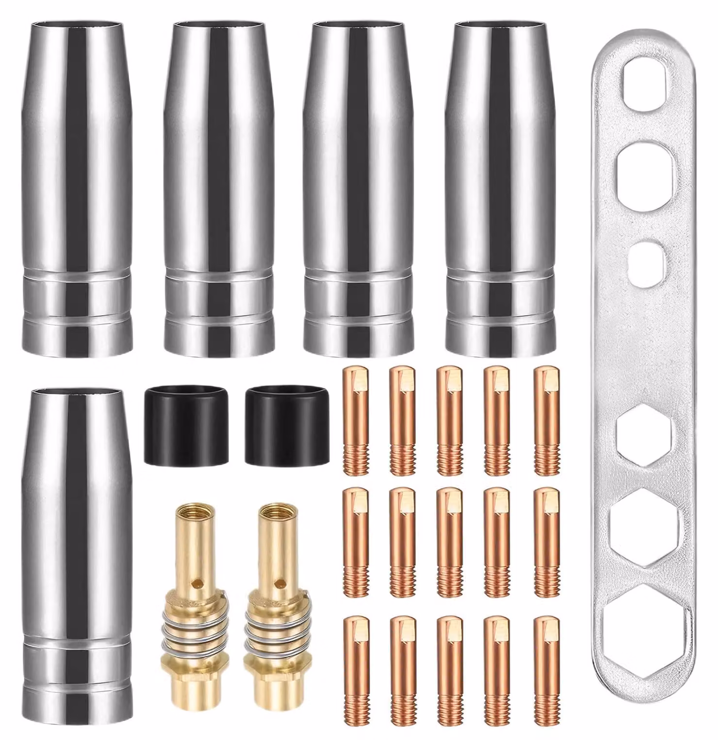 25 pezzi di kit per ricambi soggetti a usura, accessori per saldatura MIG, accessori per saldatrici a gas
