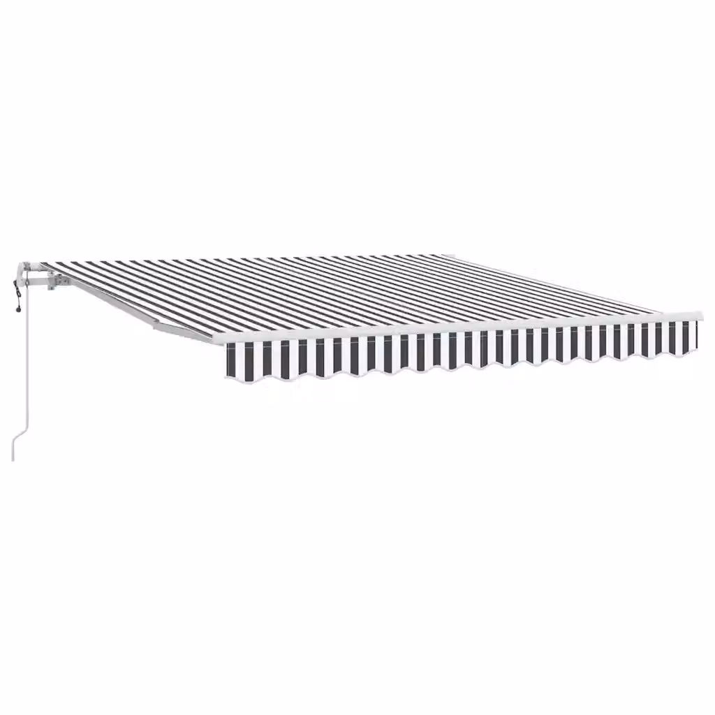 vidaXL Tenda Sole Retrattile Automatica con Telecomando in Alluminio e Poliestere, L: 300 cm, P: 250 cm, Colore Antracite e Bianco – 2