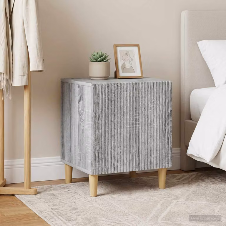 Set di 2 armadi da notte vidaXL in stile moderno, colore Grigio Sonoma, L 43 x P 34,5 x H 50 cm