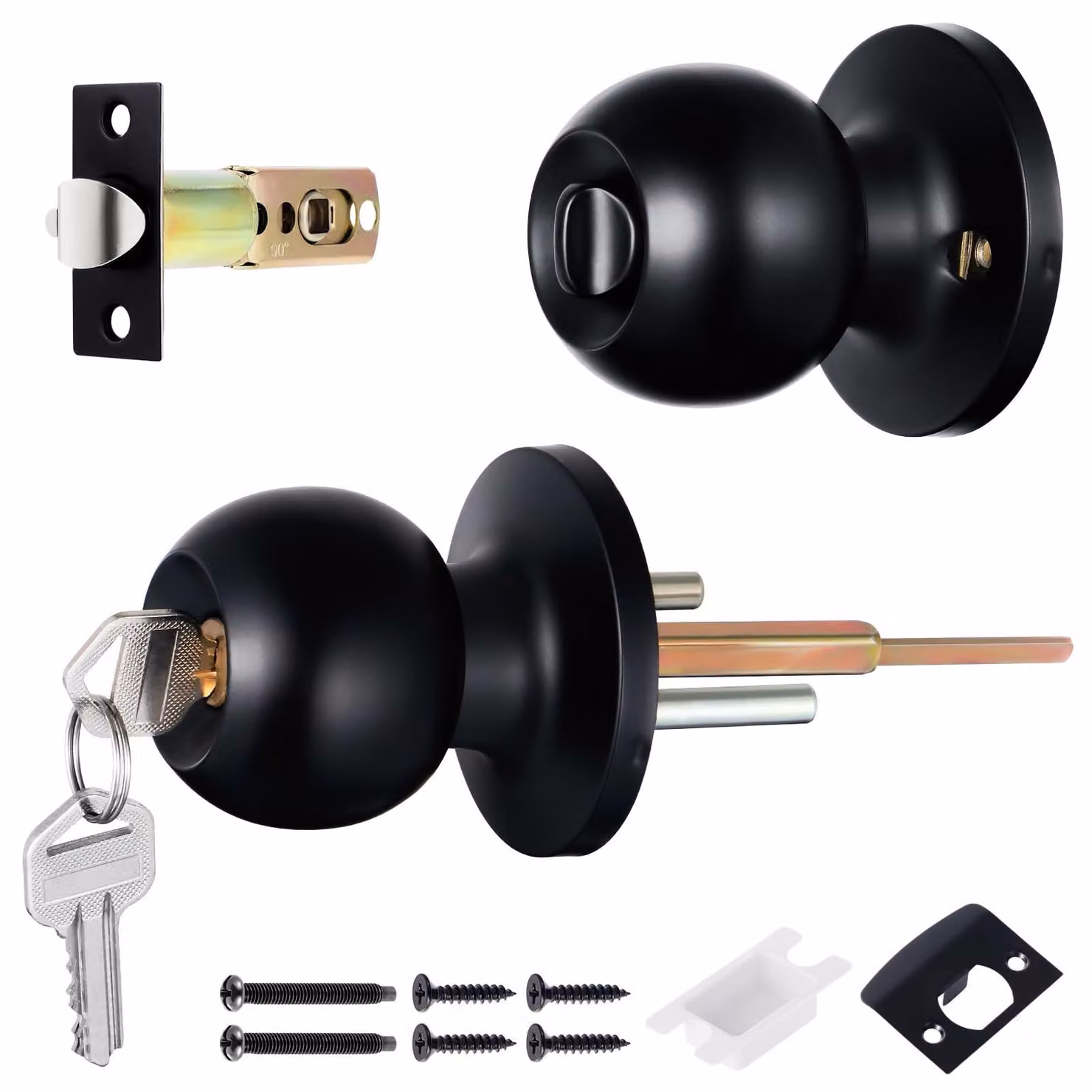 Solidchoice - Set di maniglie per porta con serratura e chiavi