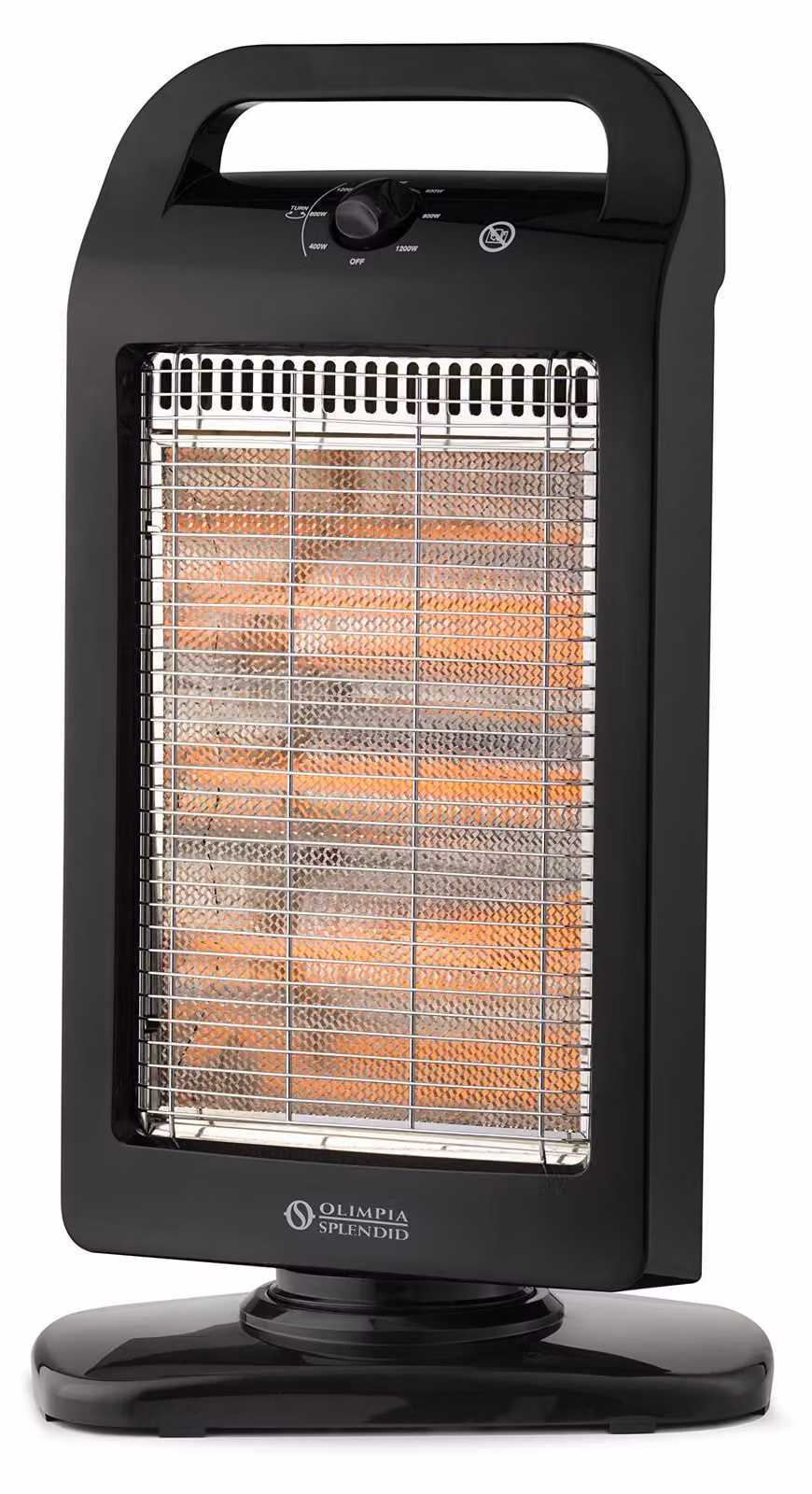 Radiatore a alogeni oscillanti da 1200 watt, colore nero, per montaggio a pavimento, adatti per uso interno