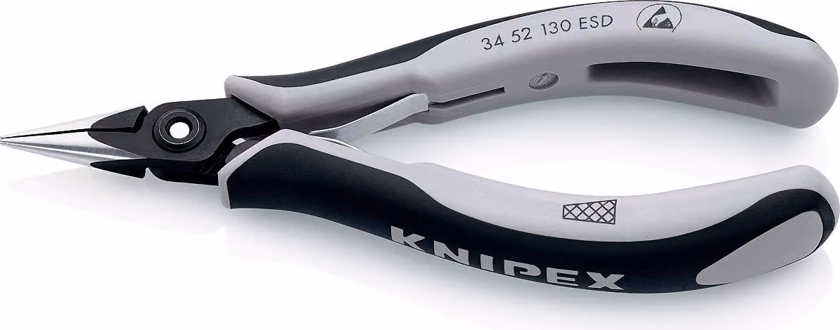 Knipex 34 52 130 ESD ESD Flachrundzange 130 mm