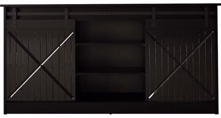 Schermo 160x80x35 GRANERO nero/nero lucido