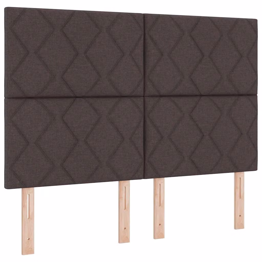 Letto a molla con illuminazione LED vidaXL in tessuto marrone, L 160 x P 200 cm, H 280 cm – 2