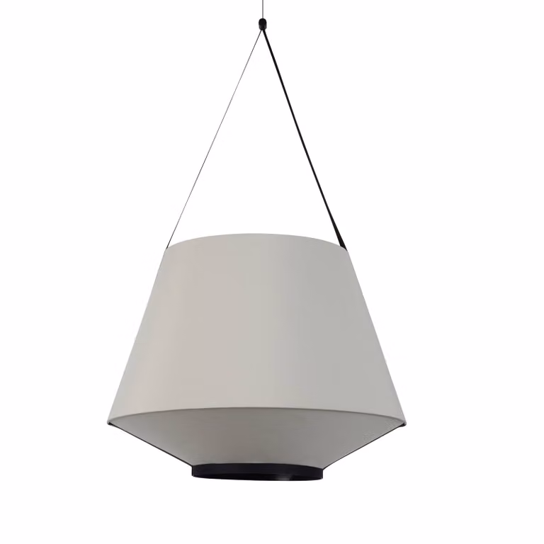 Forestier Lampada a sospensione Carrie M, dimmerabile, Verde, Soggiorno / Sala da pranzo, Tessuto / Stoffa / Seta, Design, Lampada a sospensione