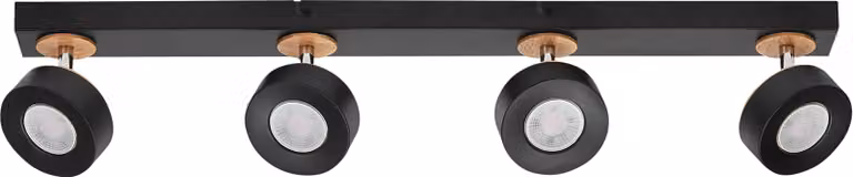 LEDVANCE DECOR SPOT PLUTO, 19,2W, 1.250lm, nero, faretto, teste regolabili, versatile, faretto per interni, colore della luce bianco caldo, ottica di alta qualità, facile installazione
