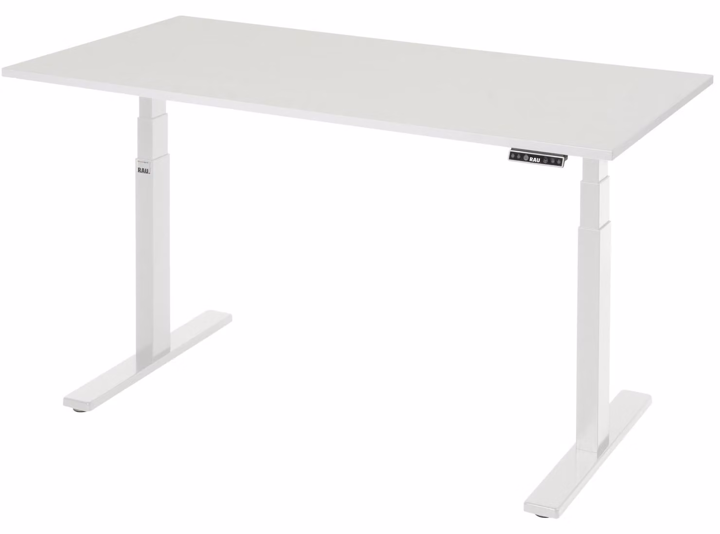 Scrivania adlatus 100 1500x800x650-1300 M top grigio chiaro.