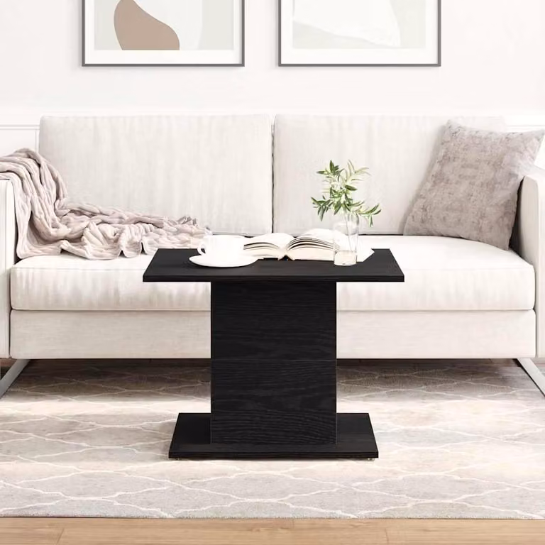 Maison Exclusive - Tavolino da salotto effetto rovere nero 55,5 x 55,5 x 40 cm