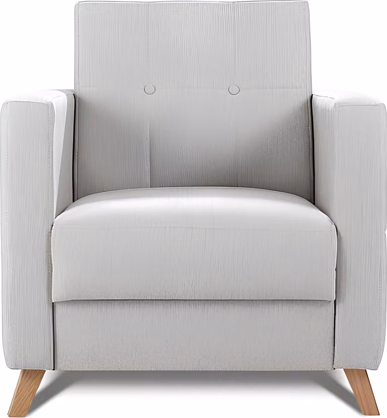 Sessel Club Lounge Designer Stuhl Polster Sofa 1 Sitzer Relax Fernseh Grauer