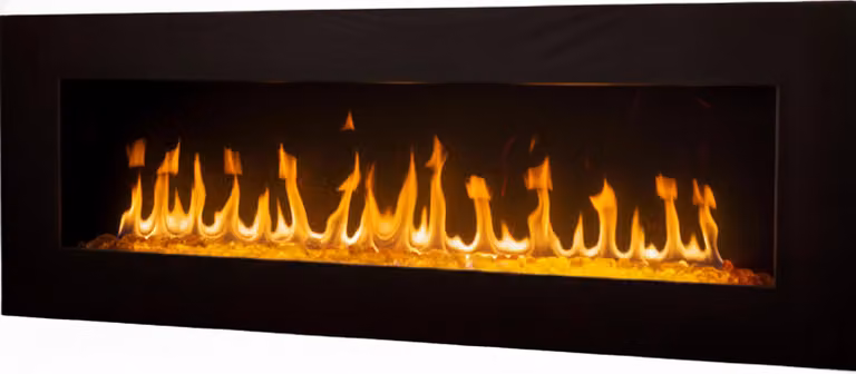 CHEMIN'ARTE - Camino elettrico da parete Volcano 5XL 180 cm con effetto fiamme LED, riscaldamento programmabile, telecomando