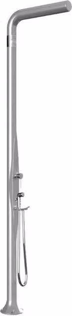 Doccia Tradizionale in Polietilene Funny Yang Top Line di Arkema Design con Doccetta e Miscelatore Colore Argento Cv-T245-Tl/1300