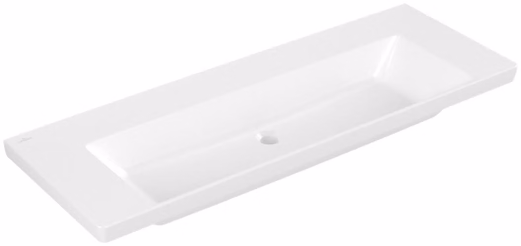 Villeroy & Boch Subway 3.0 lavabo à poser, sans trou pour robinet, sans trop-plein, non rectifié, 1300x475mm, 4A70D301, 4A70D301