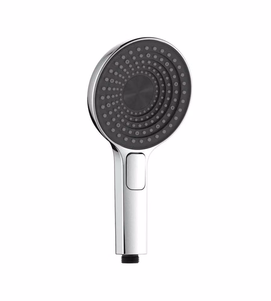 Doccia Vulcan 13 cm con Pulsante 3 Getti Cromato/Nero Anticalcare