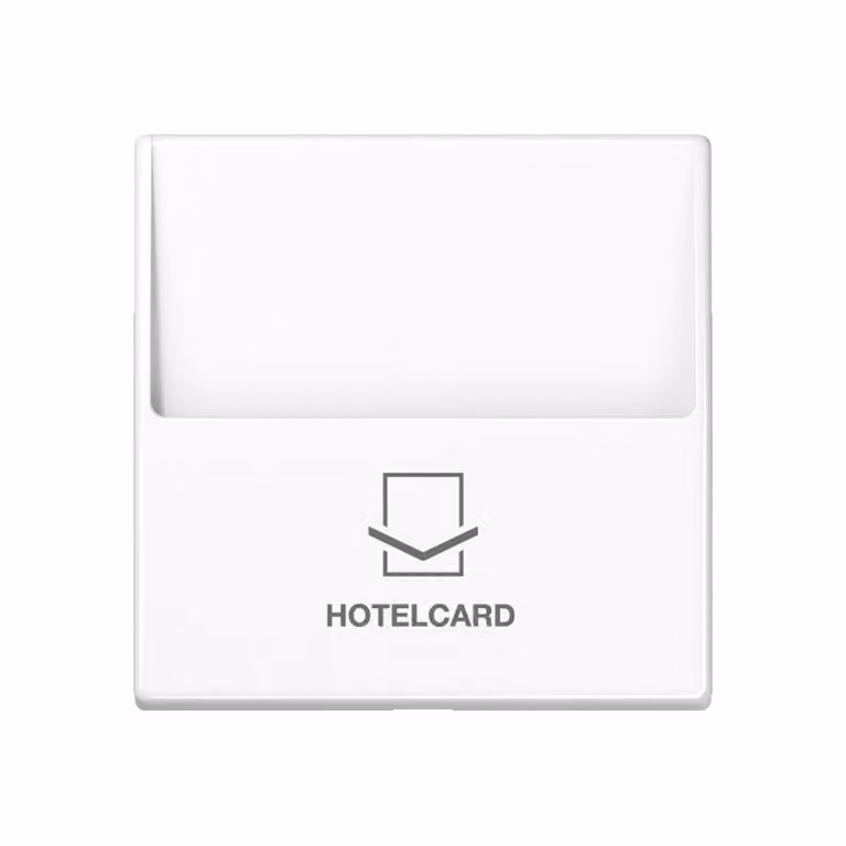Interruttore a scheda per hotel senza inserto per pulsante - Piastra di copertura per interruttore/pulsante bianco A 59...