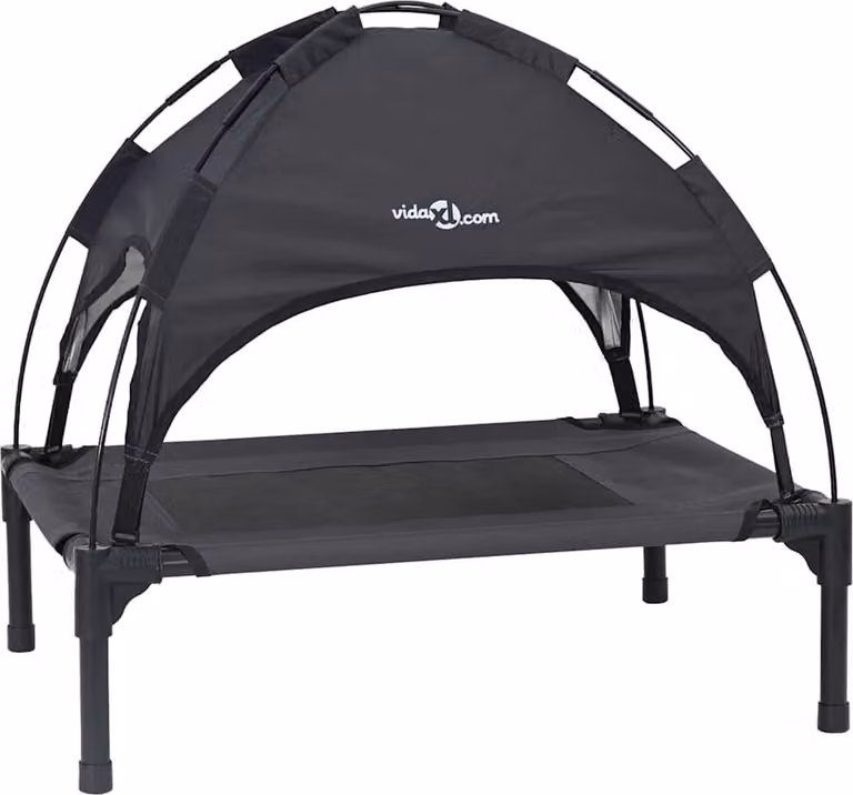 Letto per Cani Nero 76 x 62 x 70,5 cm Acciaio