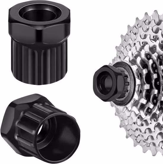 Set di attrezzi per cassette da bicicletta nero per mountain bike