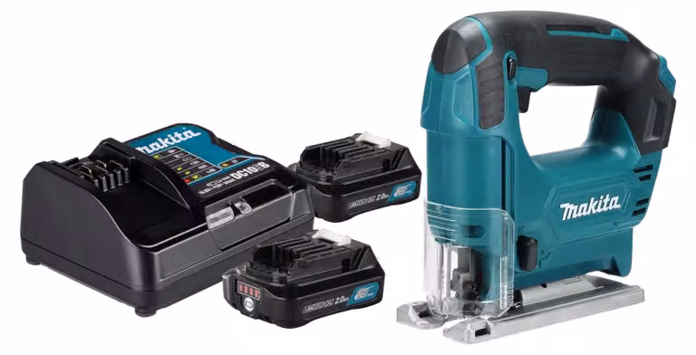 Seghetto alternativo a batteria Makita JV 101 DSA 12 V max. 65 mm + 2x batteria ricaricabile 2,0 Ah + caricabatteria