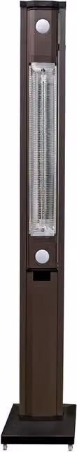 Stufa Elettrica ad infrarossi da Esterno 50x25x200 cm in Fibra di Carbonio con Luce Led Skyline Grigio Tortora