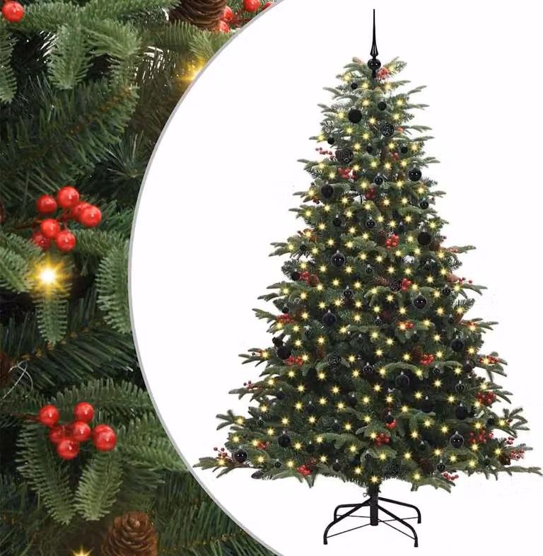 Albero di Natale artificiale con 300 LED Verde 240 cm