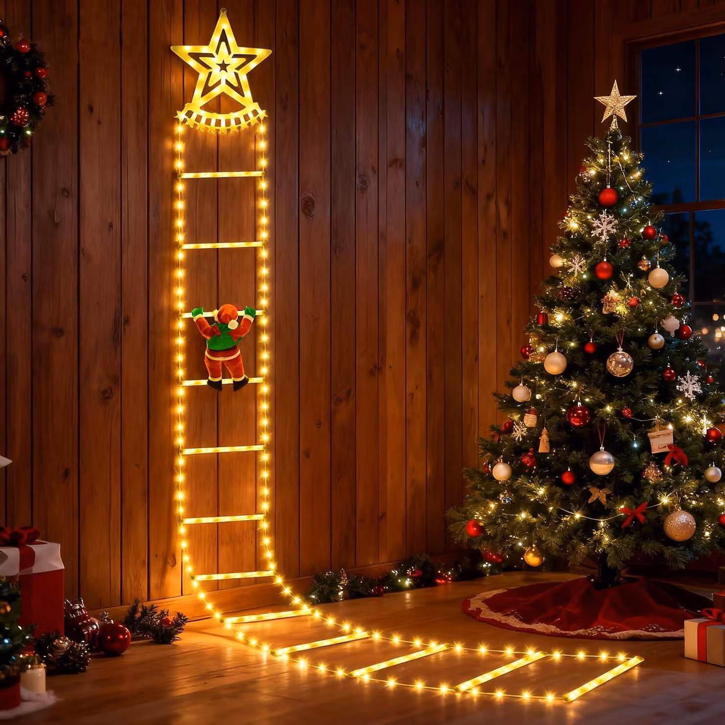 Catena luminosa a LED, 3 metri, luce bianco caldo, 12 livelli di luminosità, 8 modalità, alimentazione USB