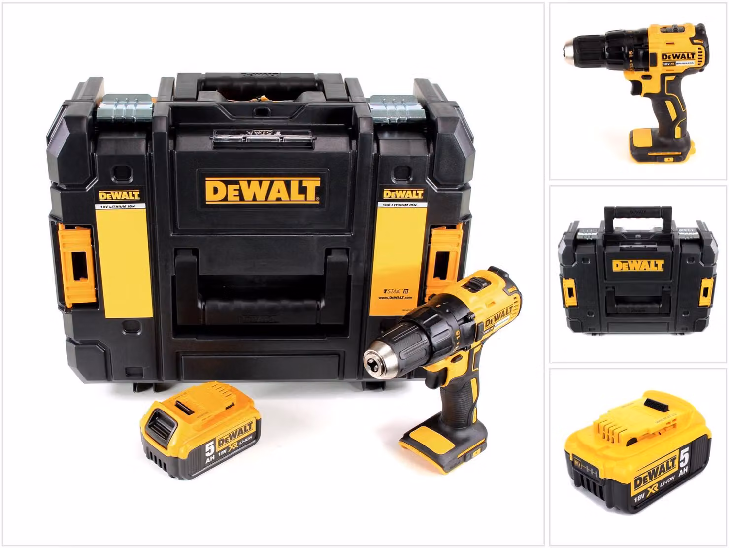 Trapano avvitatore a batteria DeWalt DCD 777 18 V 65 Nm + 1 batteria da 5,0 Ah nella valigetta TSTAK II - senza caricabatterie