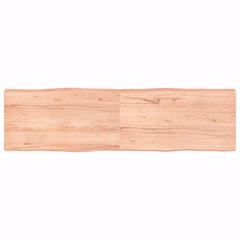 Piano Tavolo in Rovere Marrone Chiaro con Bordo Naturale stile Rustico vidaXL L: 180 cm, P: 50 cm, H: 2-6 cm