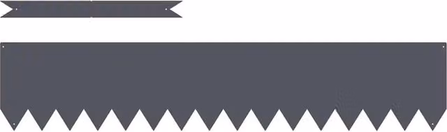 Set di 30 bordure per prato in acciaio DESIGN IN, colore antracite, L: 100 cm, H: 20 cm, P: 0,05 cm, CFW8530128