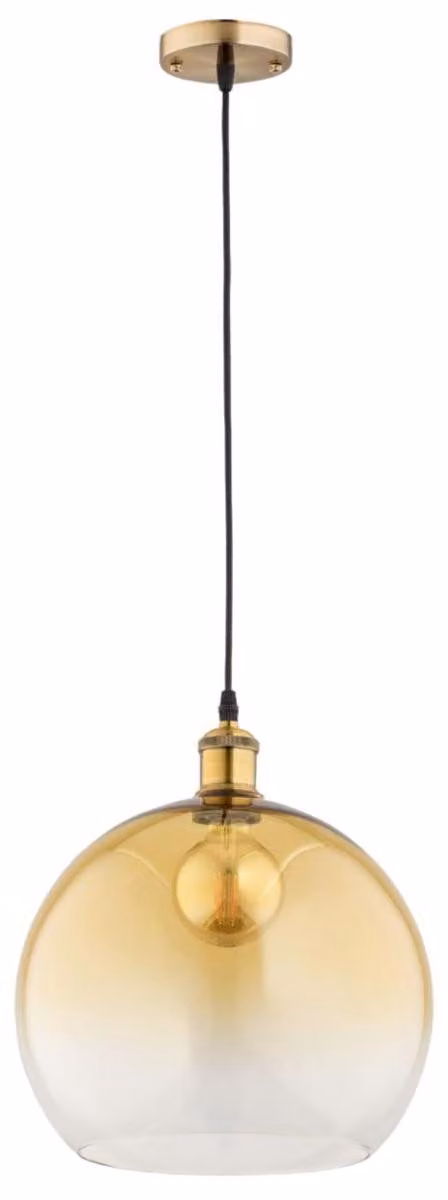 Lampada a sospensione BETA giallo-nero-oro 1xE27x15W vetro, dimensioni: 95x30x30 cm, IP20 Alfa