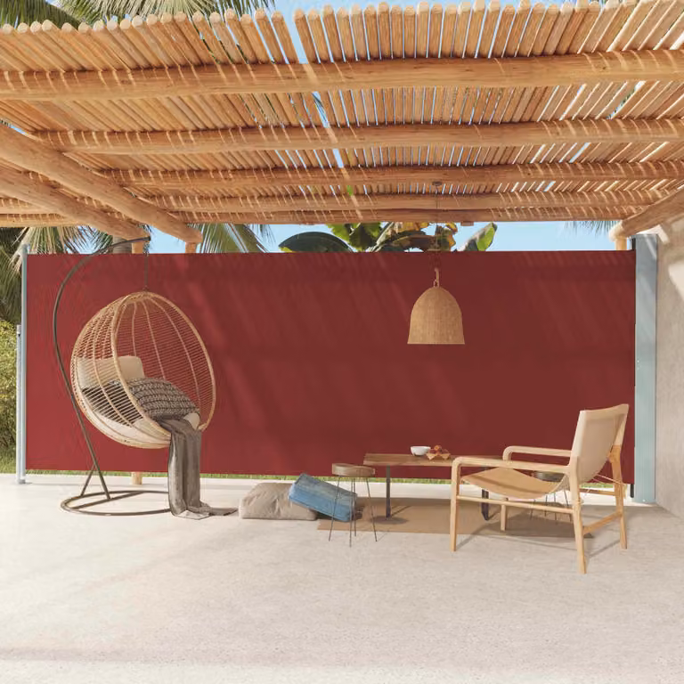 Maison Exclusive - Tenda da sole laterale estensibile 200x600 cm, rossa