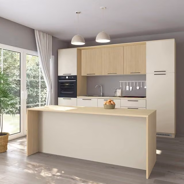 Mobile Dispensa Mapana, Isola da Cucina 2 Ripiani Made in Italy, 225x80x90h cm Marrone Rovere
