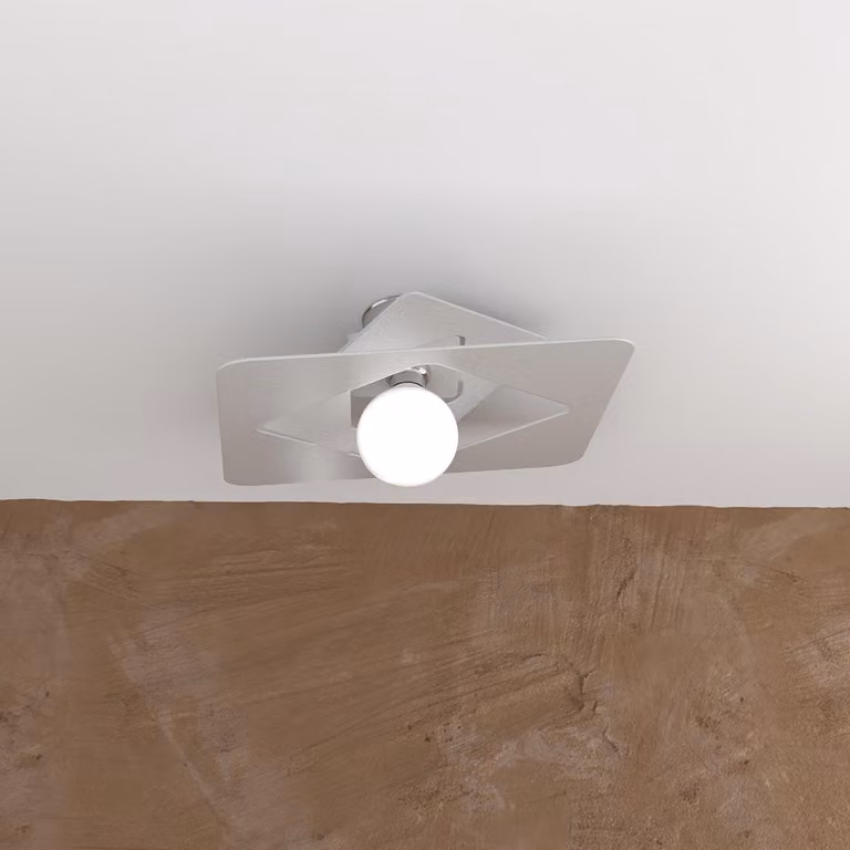 Plafoniera Moderna Wacky Metallo Grigio 1 Luce E27 45Cm