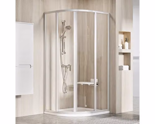 Cabina doccia RAVAK SKCP4-90 195 doppia porta satinata+trasparente 3117OU02Z1