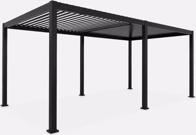 Pergola Bioclimatica IPERBRIKO in Alluminio e Acciaio Zincato Antracite L: 600 cm, P: 300 cm, H: 240 cm – 1