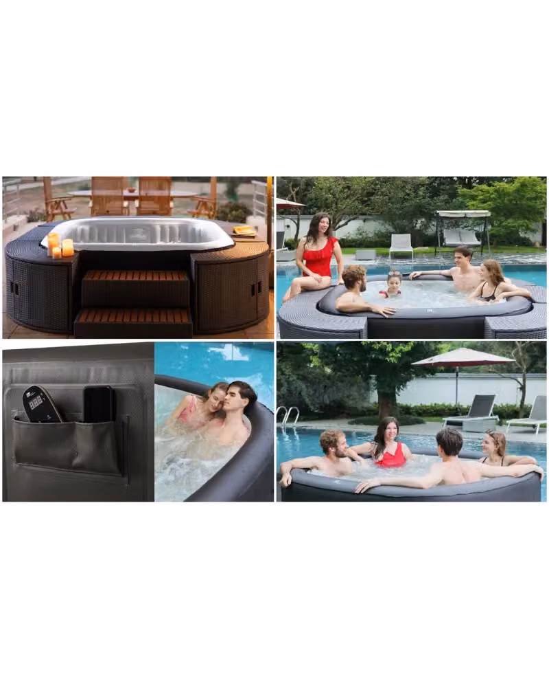 Minipiscina SPA gonfiabile Mspa Vito con idromassaggio, grigia, per uso interno o esterno – 2