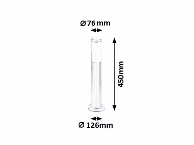 Lampada da giardino moderna 1xE27 Inox torcia cromo satinato 8263 Rabalux