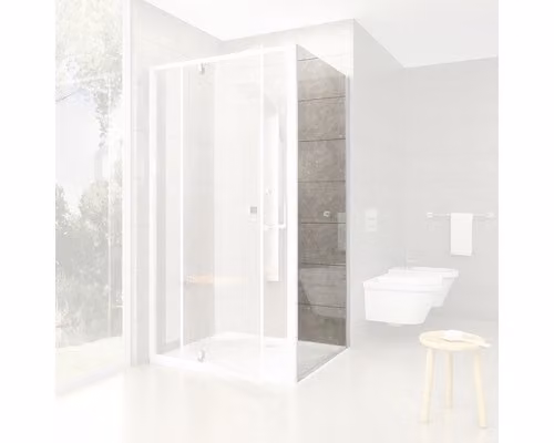 Schermo doccia RAVAK Pivot PPS-90 bianco+trasparente 90G70100Z1