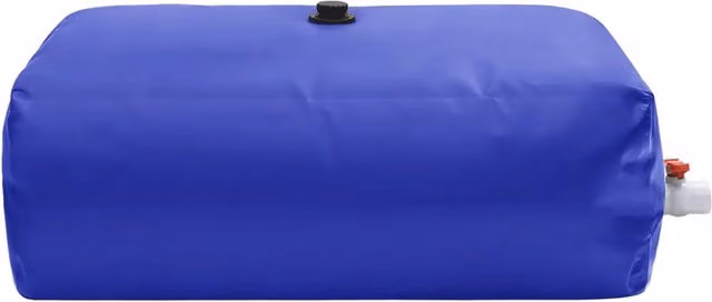Serbatoio Acqua Pieghevole con Rubinetto DESIGN IN in PVC Blu, Capacità: 1500 l, L: 120 cm, P: 70 cm, H: 75 cm