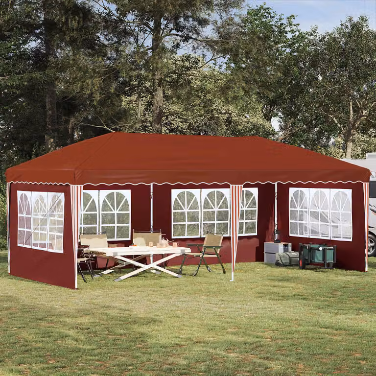 Maison Exclusive - Tenda pop-up per feste, dimensioni 574 x 289 x 245 cm, colore terracotta