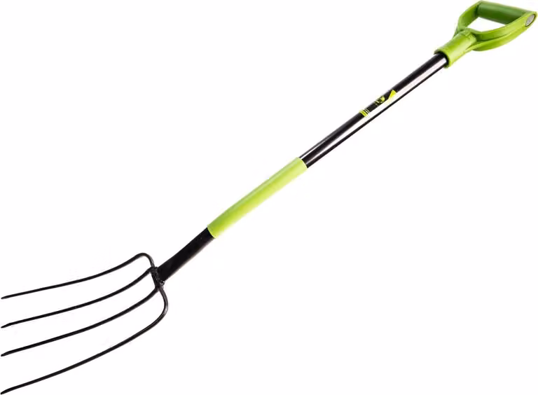 KOTARBAU® Forca per letame a 4 rebbi 150 cm con manico in metallo Piatto per giardino e agricoltura