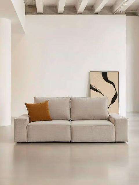 Divano modulare Loft 2,5 posti Kenay Home colore perla