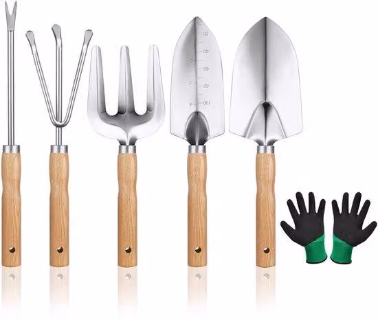 Set di attrezzi da giardino - Impugnature ergonomiche - 6 attrezzi da giardino