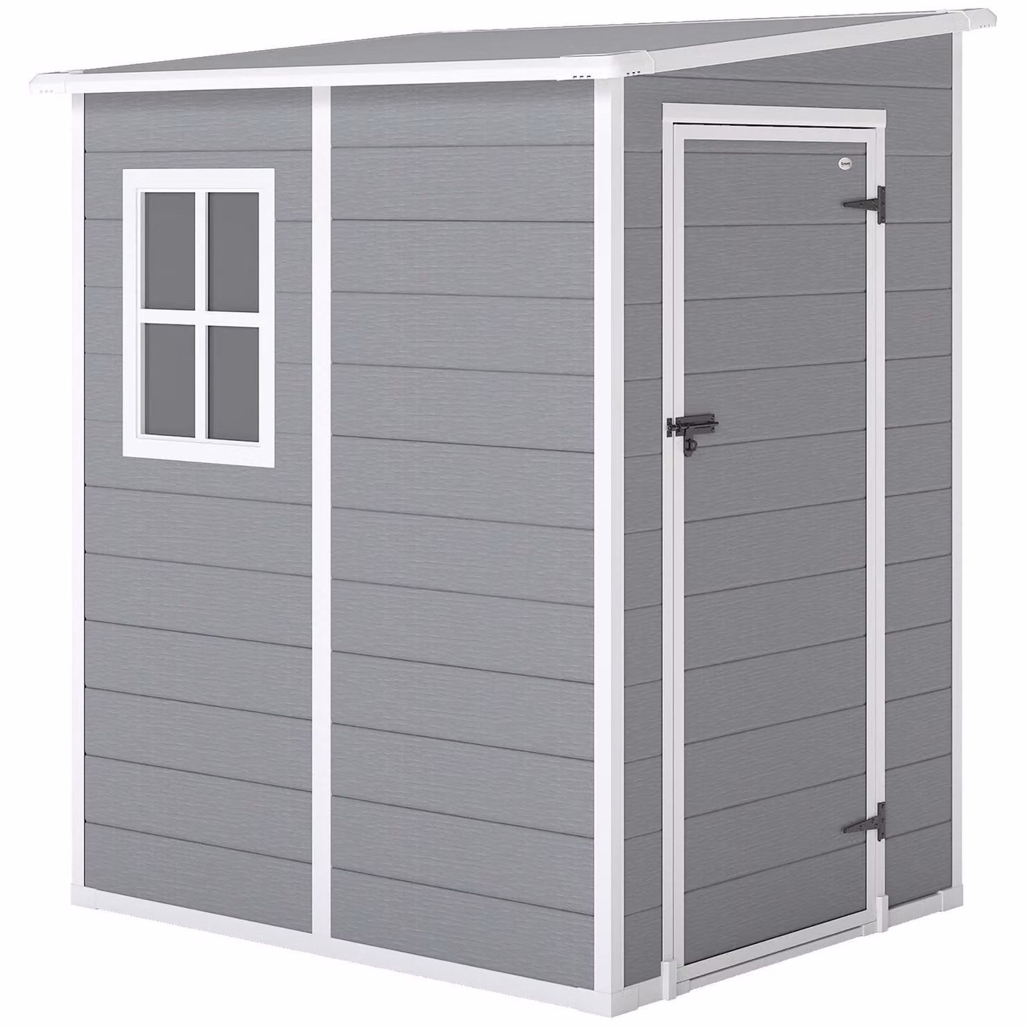 Outsunny, capanno da giardino di 1,54 m³, con tetto a falda, dimensioni 122 x 149 x 192/177 cm