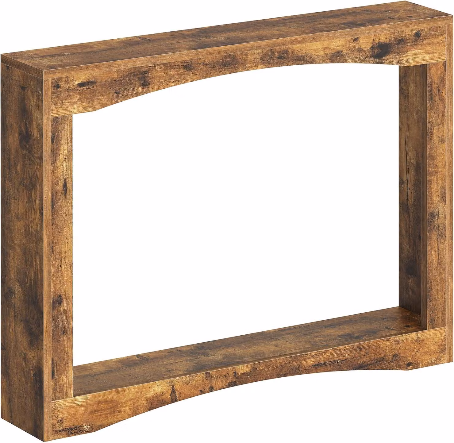 Tavolino basso, stretto, lungo 100 cm, in legno rustico, ideale per il soggiorno