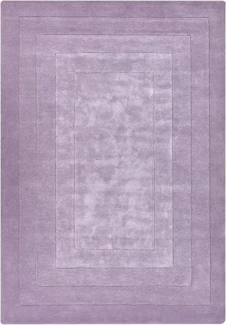 Tappeto stile moderno in viscosa e lana realizzato a mano rettangolare 160 x 230 cm viola