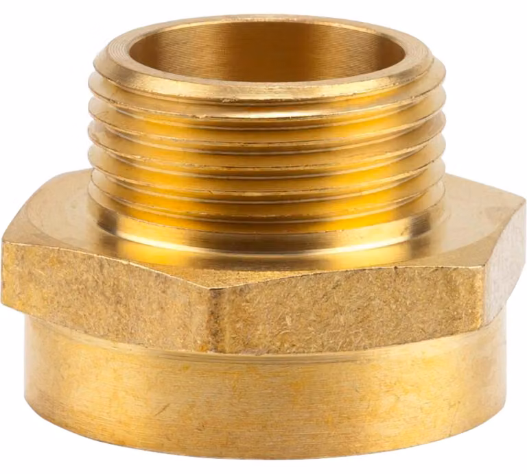 Nipplo riduttore in ottone IG 1" > AG 3/4"